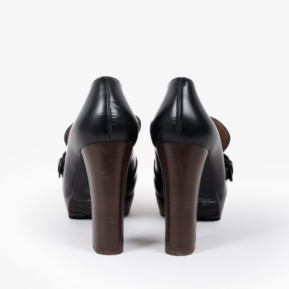 Marni Black Platform Buckle Loafer Pumps - Picture 3 of 9